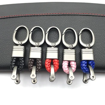 

Woven Hand Buckle Horseshoe Keychain Car Keychain Auto Keychain Holder for Audi BMW Benz Volkswagen Toyota Nissan Renault
