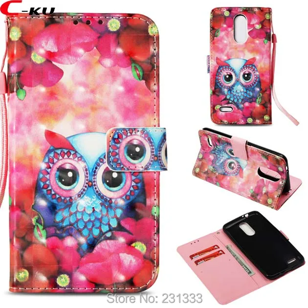 

C-ku 3D Dot Bling Strap Wallet Leather Pouch For LG K8 2018 K10 For Xiaomi 5X Redmi 4A 5A Note 4X Flower Stand ID Card Skin 1PCS