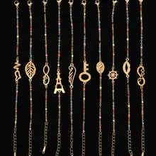 Новое поступление 10 стиль персонализированный браслет с подвесками ювелирные изделия из нержавеющей стали подарки для женщин девочек