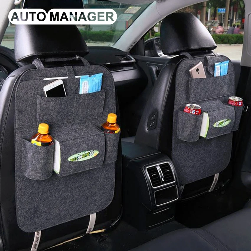 

Car Organizer Universal Auto Seat Back Storage Bag Stowing Tidying Hanger Box Adjustable Back Seat Organizers