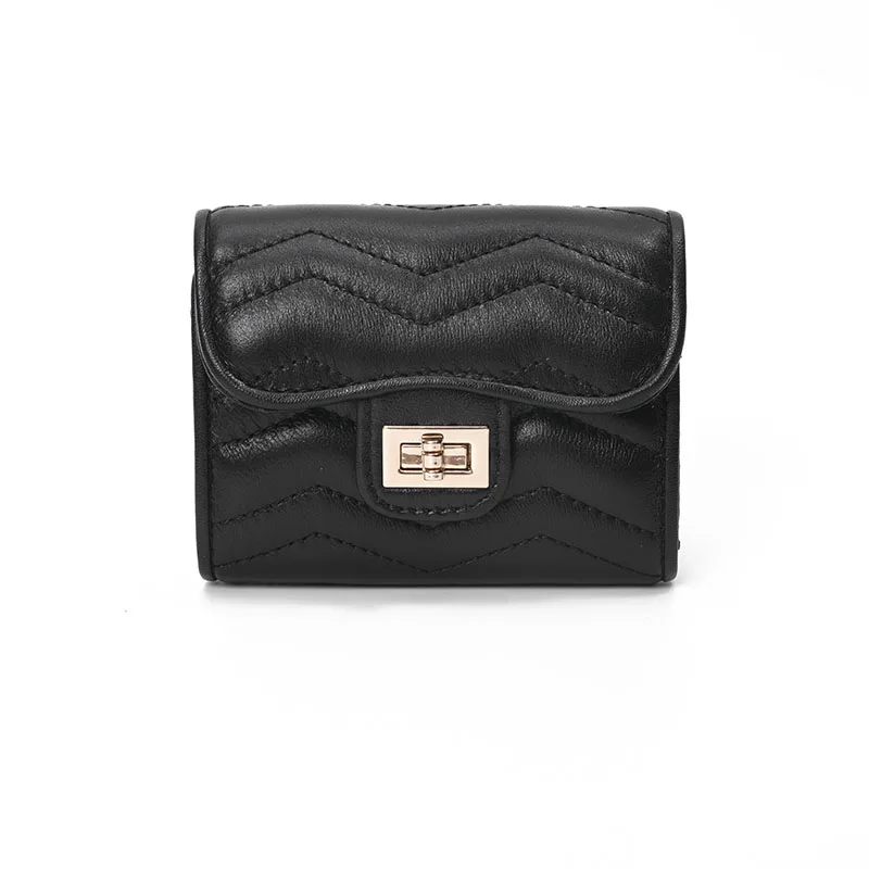 

Free shipping zig zag thread style genuine leather more card holders wallet women back heart thread design cards wallets
