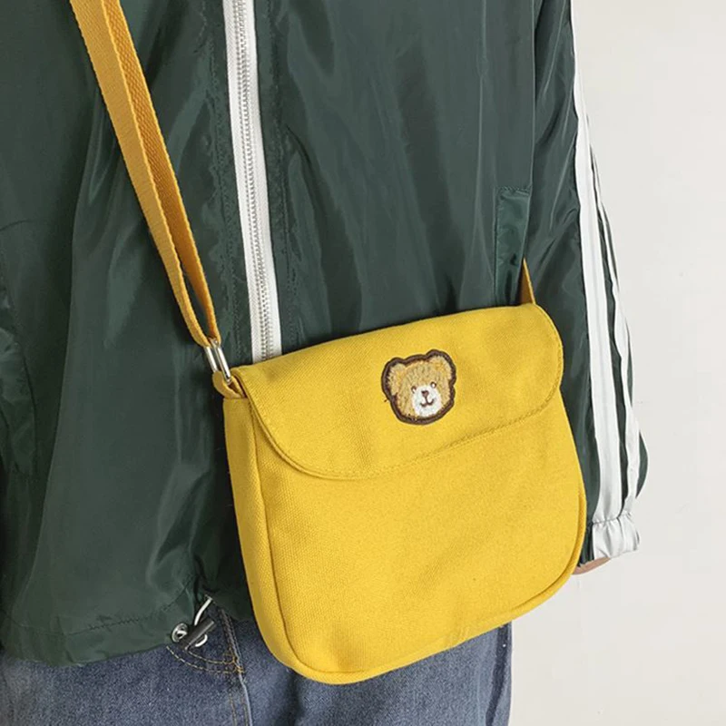 

BOTUSI Little Bear Crossbody Bags for Women Designer Bags Famous Brand Women Bags 2019 Purses and Handbags Canvas Shoulder Bag