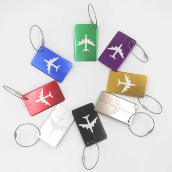 

100pcs Aircraft Luggage ID Tags Boarding Travel Address ID Card Case Bag Labels Card Dog Tag Collection Keychain Key Rings fang
