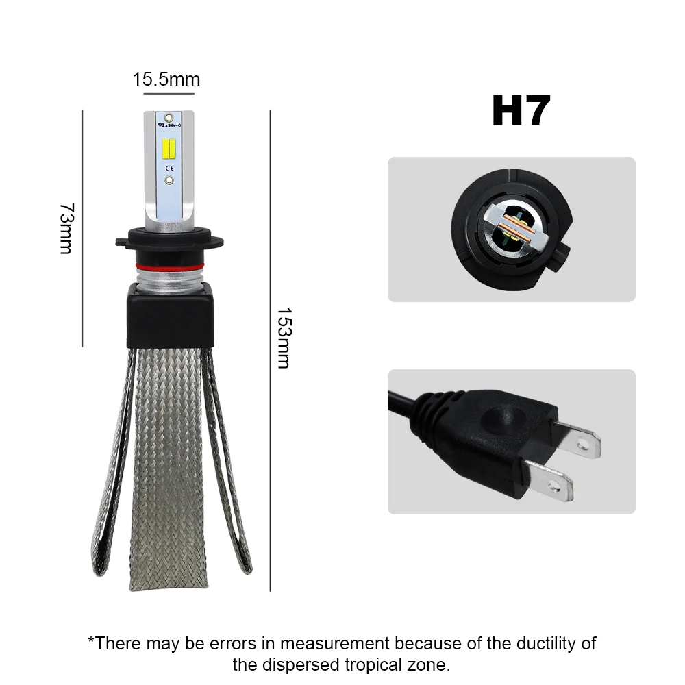 CROSSFOX 12V 60W 3000K 4300K 6000K Авто Лампа H7 светодиодный H4 H1 H11 9005 9006 9003 HB2 HB3 HB4 H3 светодиодный 9600LM автомобилей головной светильник Светильник лампы