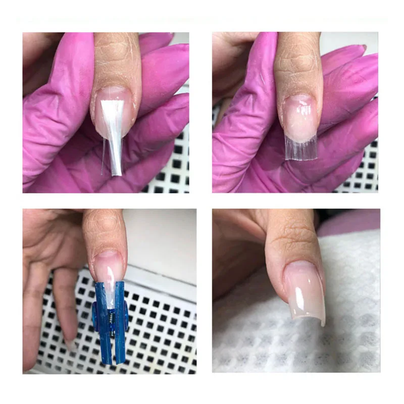 Fibernails стекловолокно для наращивания ногтей Акриловые ногти Советы DIY Инструменты Fibra de Vidro Unha упаковка из 10 шт