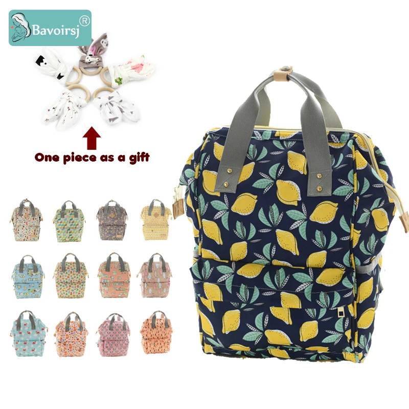 

Bavoirsj Multifunctional Mummy Maternity Diaper Bags Nappy Handbags Baby Large Capacity Backpack Waterproof Stroller Bag B2002