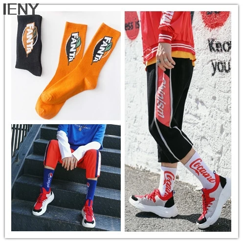 

IENY Street skateboard personality socks couple autumn socks Europe and the United States street ins socks men's socks