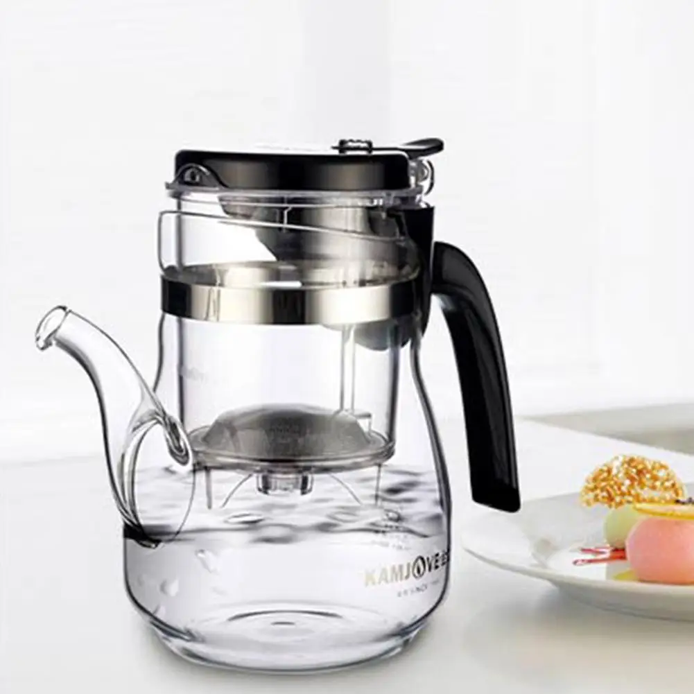 

Heat Resistant Teapot Flower Tea Make Filter Strainer Infuser Press Handle Cup Kung Fu Tea Storage Container Teaware Tea Pots