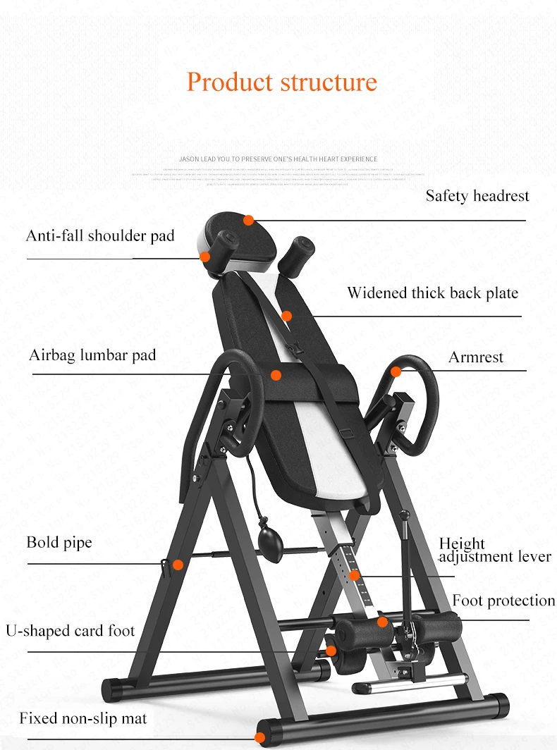 Складная маленькая перевернутая машина бытовая перевернутое устройство стол для инверсионной терапии с регулируемой подушкой безопасности поясная подушка