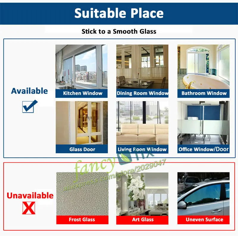 FANCY-FIX наклейка матовое стекло оконная пленка, конфиденциальность для офиса Ванная комната Спальня магазин, статическая цепляется DIY декоративная пленка, без клея