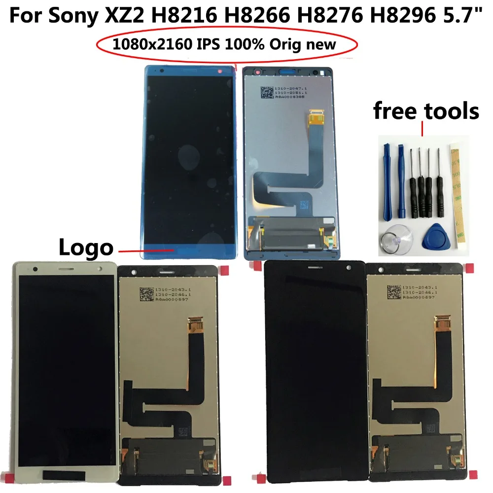 

Shyueda IPS 100% Orig New AAA+ For Sony Xperia XZ2 H8216 H8266 H8276 H8296 5.7" LCD Display Touch Screen Digitizer with tools