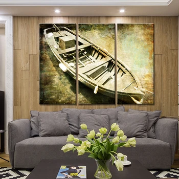 

3 Pieces/sets Canvas Art Canvas Paintings HD Old 3 Panel Ship Print Decorations For Home Wall Art Prints Canvas Unframed