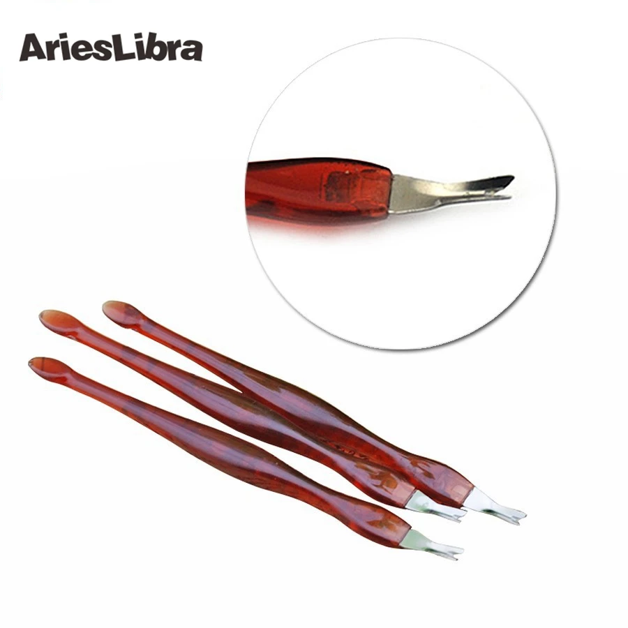 AriesLibra 10 шт./компл. винно красный Уход за ногтями педикюрный пушер для кутикулы