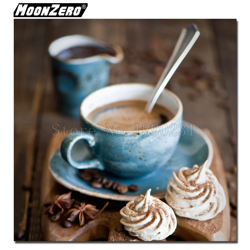 

5D Diamond Painting DIY Hand Embroidered Coffee Square or Round Mosaic Resin All Diamond Home Decoration Gift Set WYZ18946