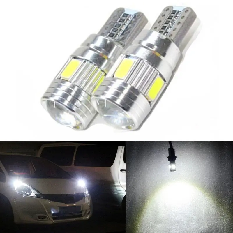 

Car Auto LED T10 194 W5W Canbus 6 SMD 5630 5730 LED Light Bulb No error led parking Fog light Auto No Error univera car light