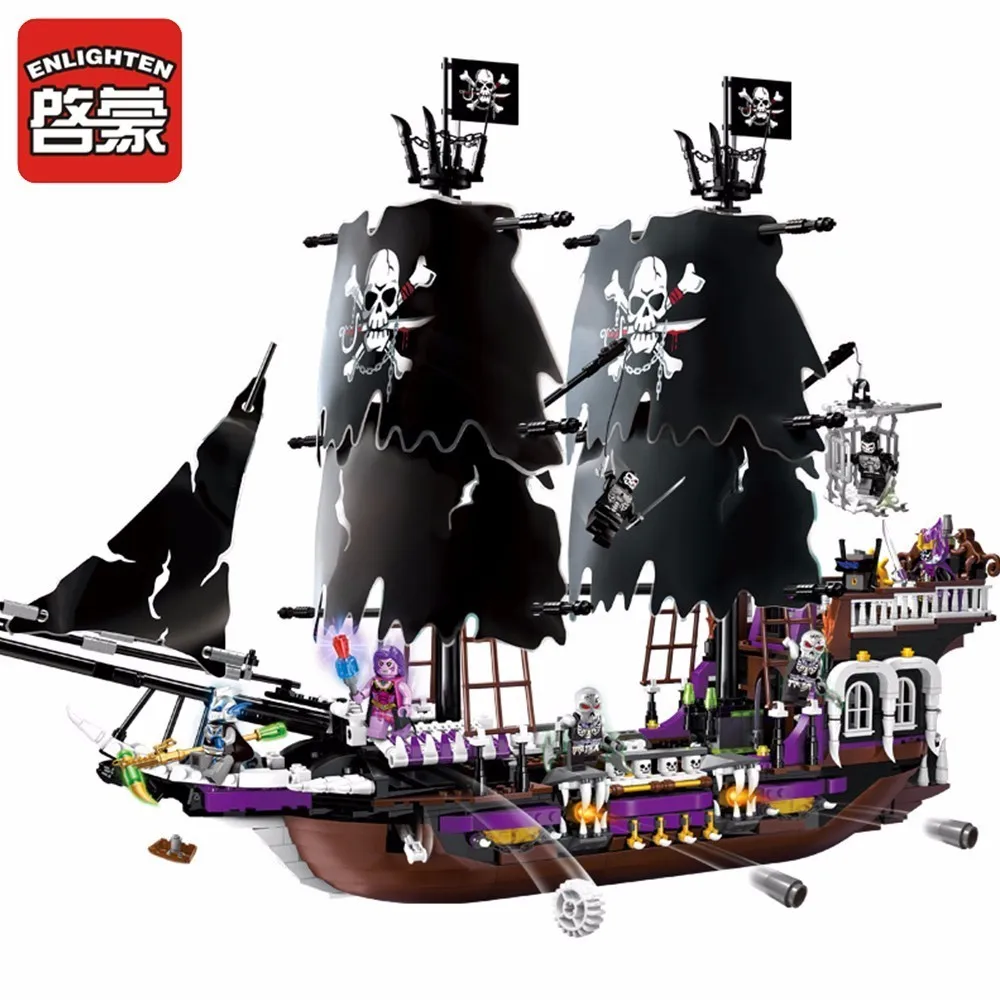 

Enlighten Pirate Educational Building Blocks Toys For Children Gifts Knight Magi Ship Undead Compatible Brand