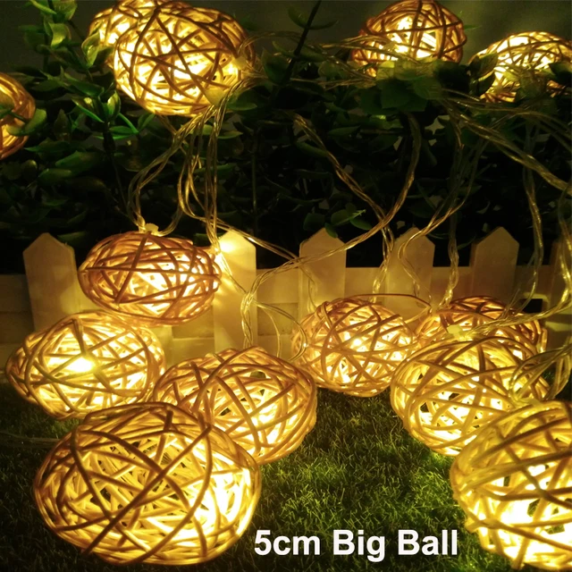 New 5cm rattan ball led string lights 20leds 5m christmas lights ... New 5cm rattan ball led string lights 20leds 5m christmas lights ...