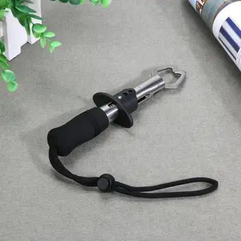 

16x6cm Fish Lip Gripper Grabber Portable Fishing Grip Fish Holder With Weight Scale Ruler Fishing Gear Straight Type