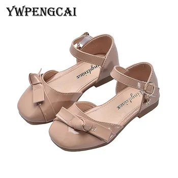 

Size 21-36 Spring Summer Children Shoes Flat Dress Shoes Cute Bowtie Toddler Girl Shoes Ankle Buckle Girls Shoes #9AB0335