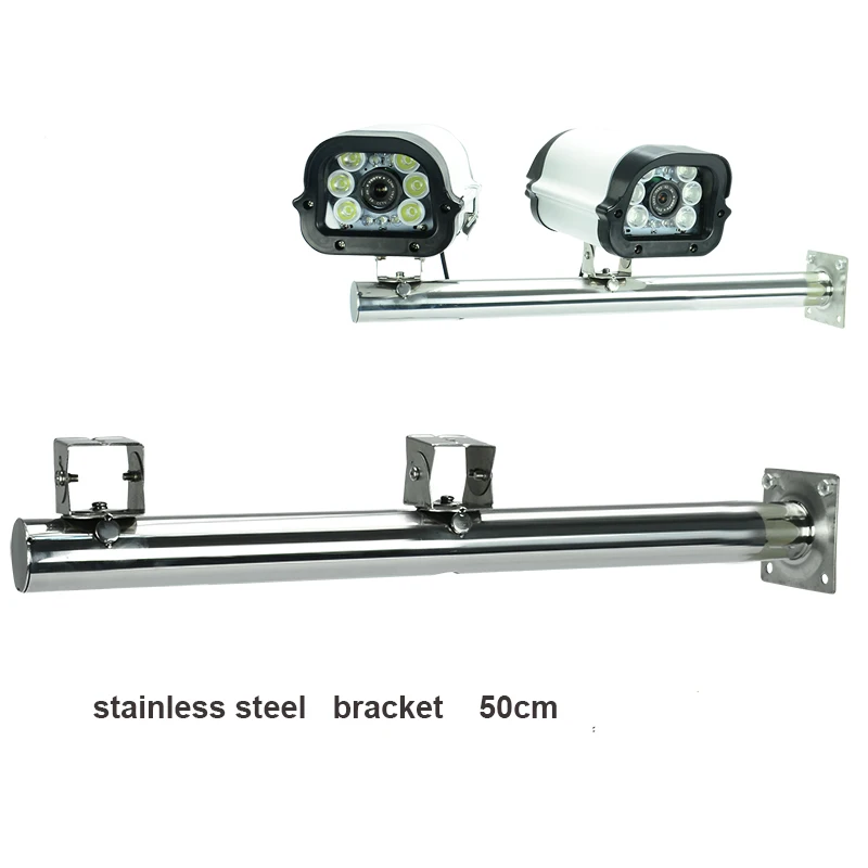 GZGMET 50 cm  double cmaera stainless steel wall mount strong cctv surveillance  system accessories camera bracket