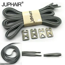JUP 1-50 Pair Free Shipping Grey High Top Elastic Lazy Shoelaces Adult Children Locking Sneaker No Tie Shoelace Elastic Shoelace