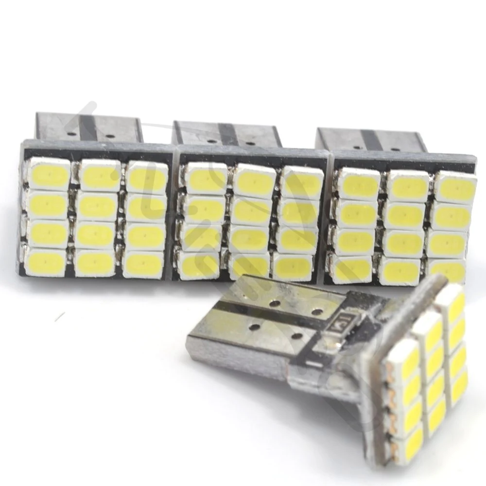 2X T10 W5W 12SMD 1206 Автомобильный Клин Белый светодиодный DC 12V Canbus без ошибок декодер автомобильные Внешние огни номерного знака угловая резервная лампа