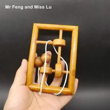 Через Веревку Игра-Головоломка 3D деревянная игрушка креативная головоломка для развития интеллекта игрушка для ребенка