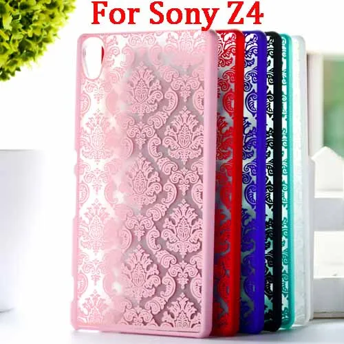 

High Quality Fashion printed Hollow Out Flower Styles Pattern Cover For Sony Xperia Z4 Z3+ Plus E6553 E6533 phone back Case T007