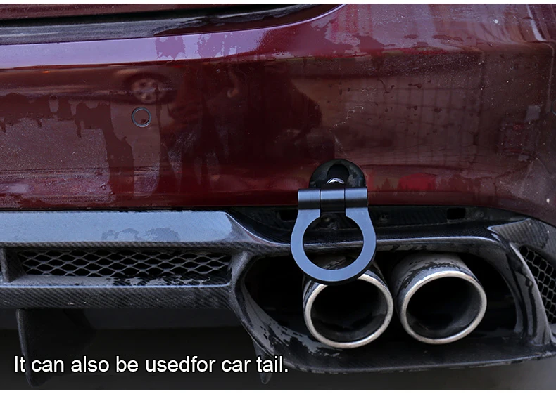 QHCP буксировочный крюк Тюнинг автомобиля буксирное Кольцо Алюминиевый сплав автомобильный прицеп передний задний крюк глаз буксировочные аксессуары для Alfa Romeo Giulia