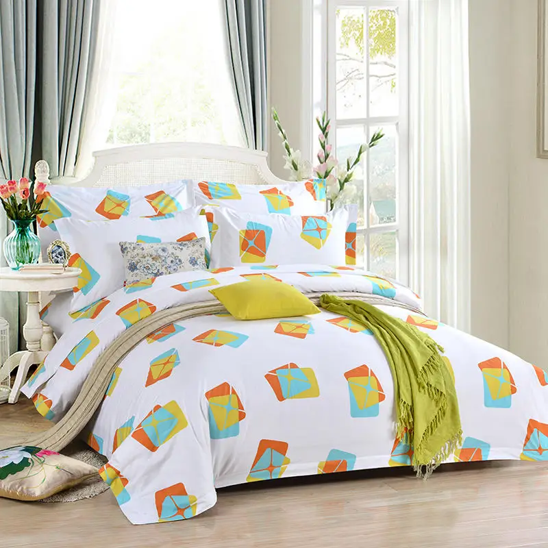 

Luxury Hotel Bedding Sets Bed Set Solid Color Duvet Cover Bed Sheet bed linen 100% Cotton Queen King size 4pcs Lace Gift
