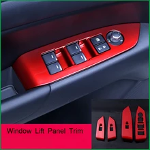 Para Mazda CX-5 CX5 2017 2018 LHD Interior apoio de Braço Da Porta Interruptor de Elevador Janela ajuste Botão Do Painel Adesivo Guarnição da Tampa do Carro styling