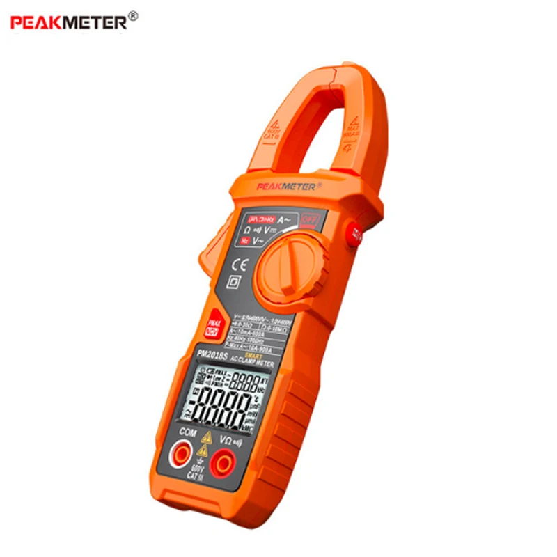 PEAKMETER PM2118S клещи Портативный Смарт мультиметр AC DC Вольт-амперные характеристики измерение электропроводности тестер с НТС