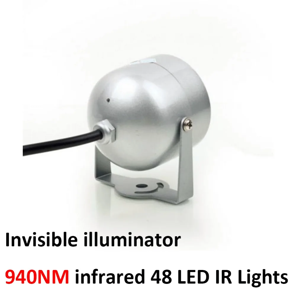 Невидимый осветитель 940NM инфракрасный 60 градусов 48 светодиодный ИК-свет для видеонаблюдения 940nm ИК-камера(не содержит 12V1A мощность