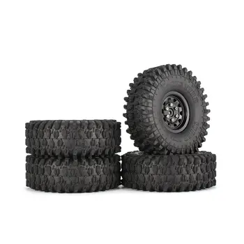 

4Pcs 1.9 Inch 120mm Rubber Tires Tire with Metal Wheel Rim Set for 1/10 Traxxas TRX-4 SCX10 RC4 D90 RC Crawler Car Model Parts