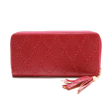 

2019 new fashion wallet large capacity leather long zipper wallet change coin bag soft leather mobile phone bag female clutch