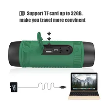 Zealot S1 Bluetooth Outdoor Bicycle Speaker Portable Subwoofer Bass Speakers 4000mAh Power Bank+LED light +