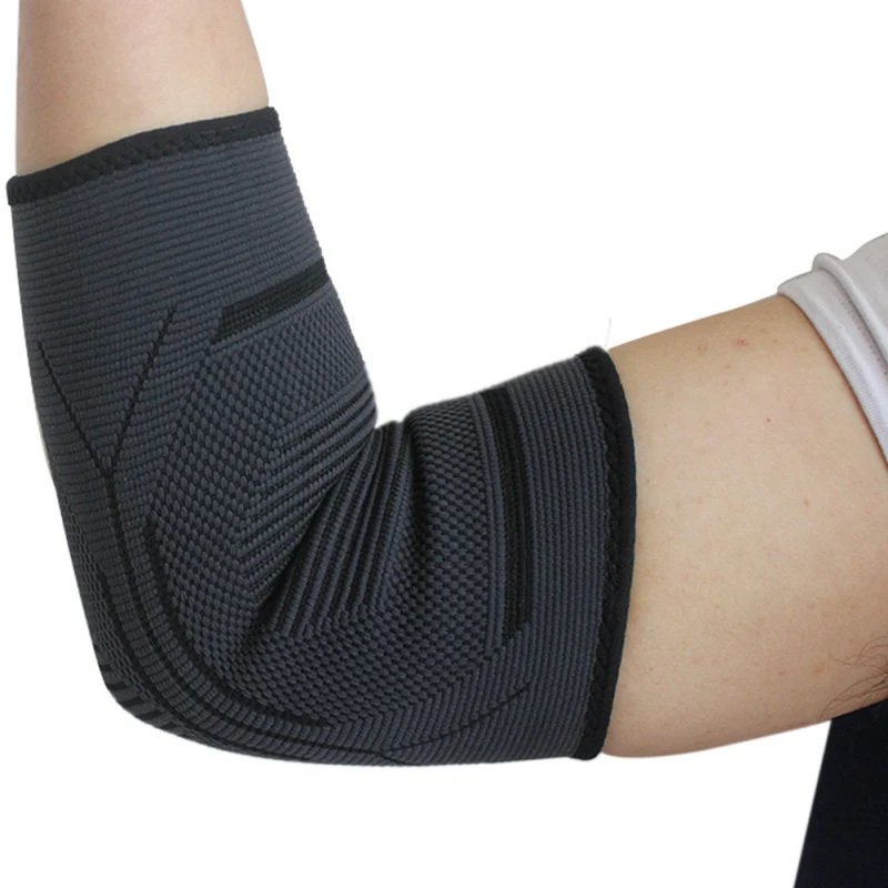 1PCS Elastic elbow Support Adjust Bamboo Charcoal Sports knit elbow protector Pads Volleyball