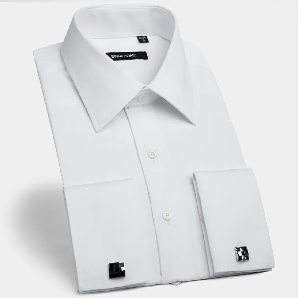 2014 French cufflinks shirt men long sleeve slim easy care business