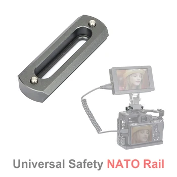 

Quick Release Safety Nato Rail 59mm with Spring Loaded Pins for RED Epic / Scarlet Black Magic