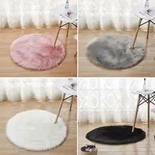 Мягкий ковер из овчины, накидка на стул, искусственная шерсть, теплый ворсистый ковер для спальни, коврик для сиденья, кожа, мех, коврики, теплый искусственный Текстиль