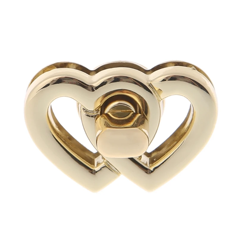 

THINKTHENDO 1PC Metal Heart Clasp Buckles Turn Lock Twist Locks For Handbag Bag Purse Craft DIY
