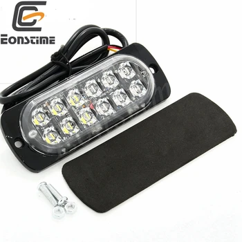 

Eonstime 12LED Car Truck Emergency Warning LED Strobe Flash Light Hazard Flashing Lamp Driving DayLight Bar Police 12V/24V