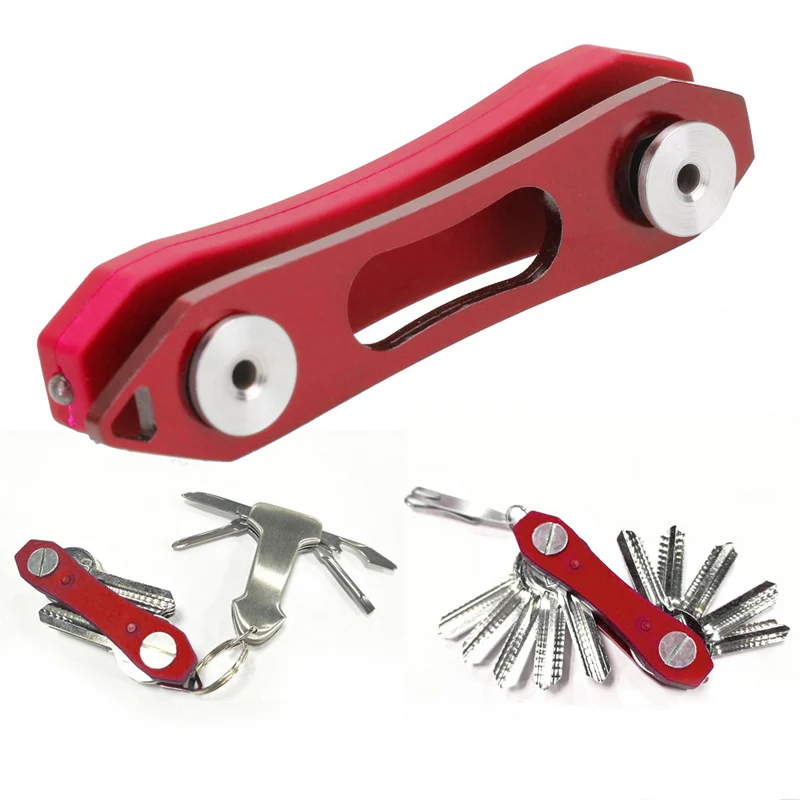

Multi Tool Portable Stainless Steel Keychain Clip Key Organizer LED Lights Bottle Opener Kits EDC Outdoor Camping Survival Tool