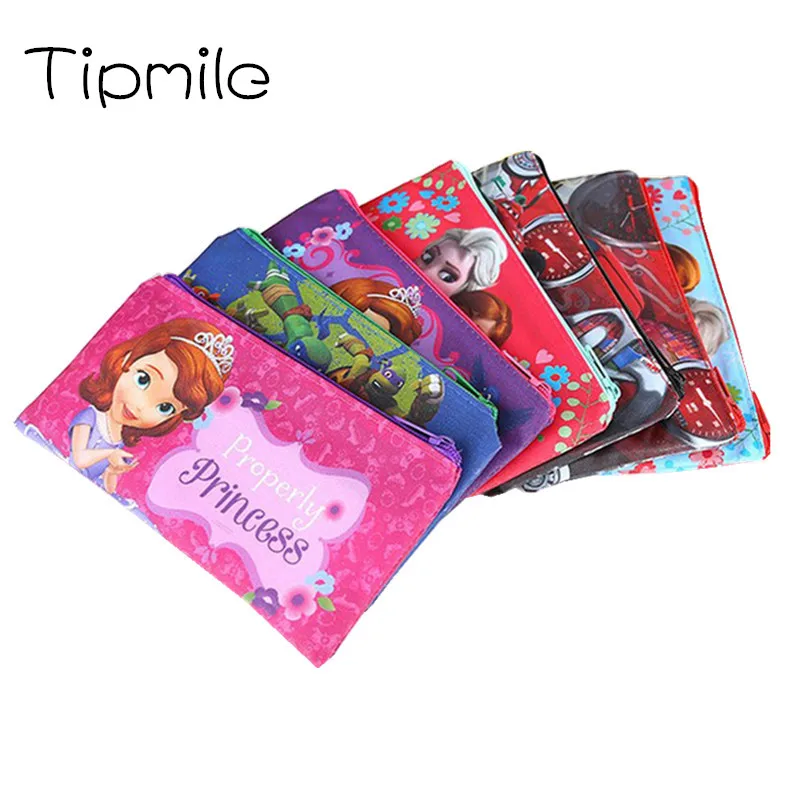 

Boys Superman Pencil Bag Girls Else Princess Bag for Pen Minimos Cartoon Children Coin Purse kids Colorful Zipper Pencil Case