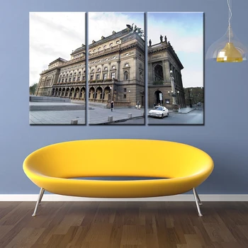 

3 Pieces/sets Canvas Art Canvas Paintings Architecture 3 Panel Building Nordic Decorations For Home Wall Art Prints Canvas