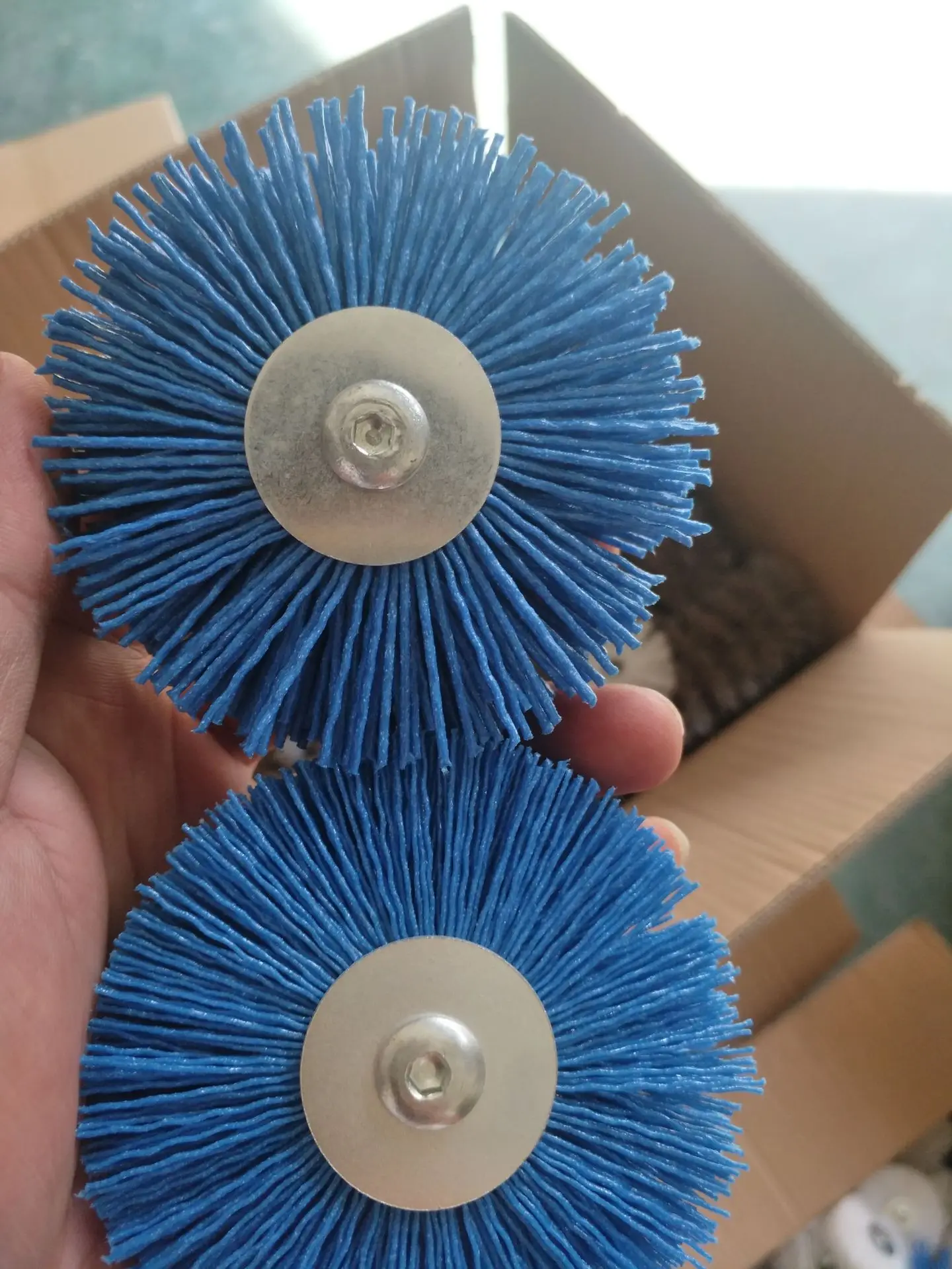 Deburring Abrasive Alumina Wire Brush Flower Head Polish Grind Buff Wheel Shank Furniture Wood Sculpture Rotary Drill Tool-M18
