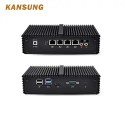 KANSUNG Intel Core i7 Мини ПК Pfsense поддержка AES-NI сетевой безопасности брандмауэр маршрутизатор оконные рамы barebone безвентиляторный промышленный ПК