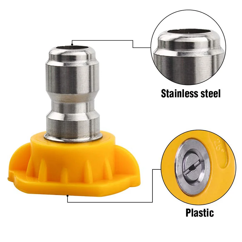 5 шт./лот наконечники распылителя для мойки под давлением несколько градусов 1/4 быстрое подключение до 4500 фунтов/кв. дюйм 2,5 GPM