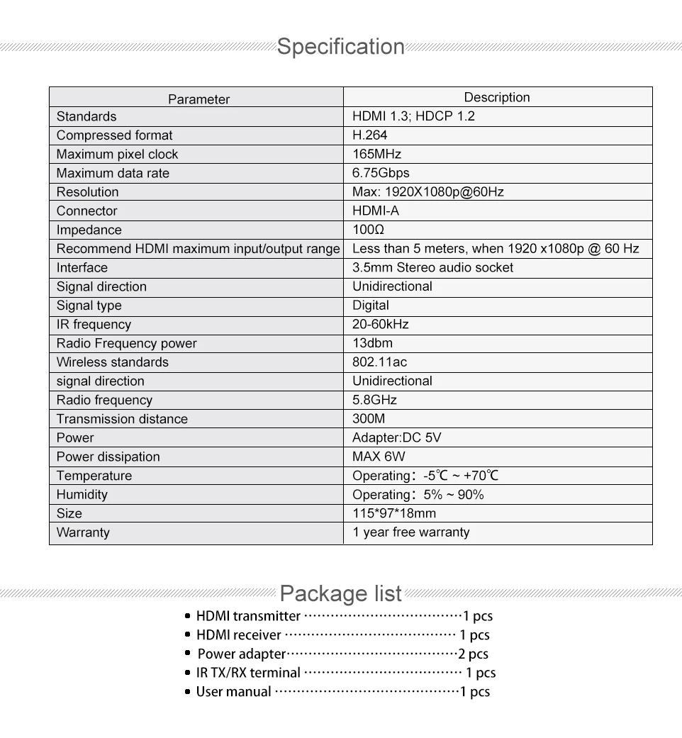 DT216W-A SPECIFICATION