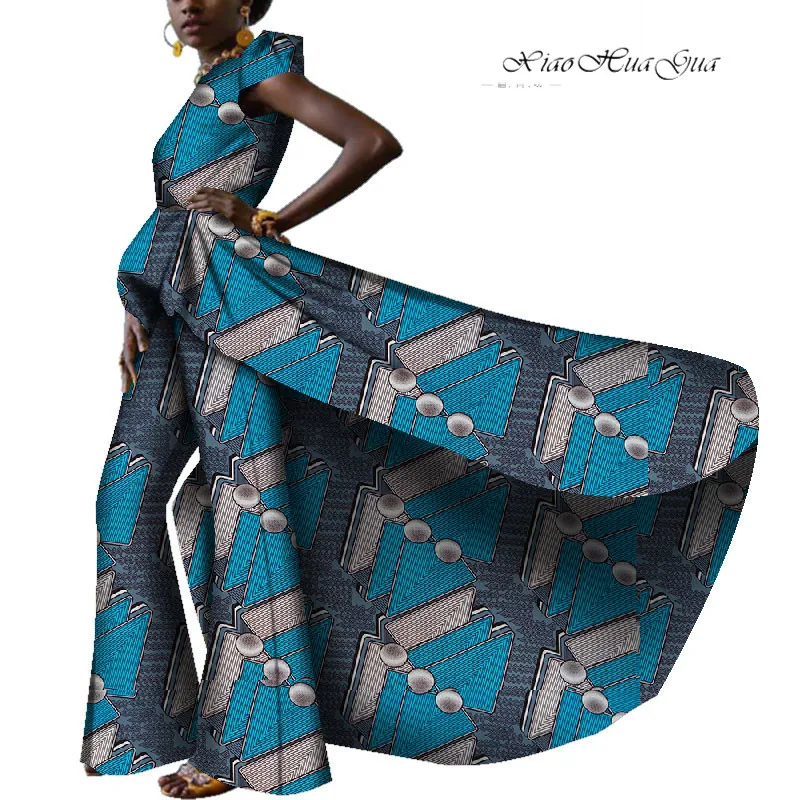 2019 комплект из 2 предметов в африканском стиле, топ и штаны для женщин, женское платье в пол + широкие брюки в африканском стиле, одежда wy4595